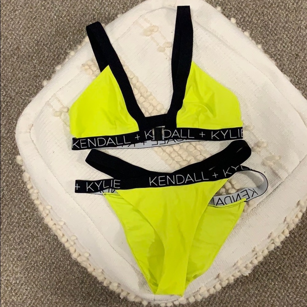 Kendall & Kylie Neon Yellow Bikini